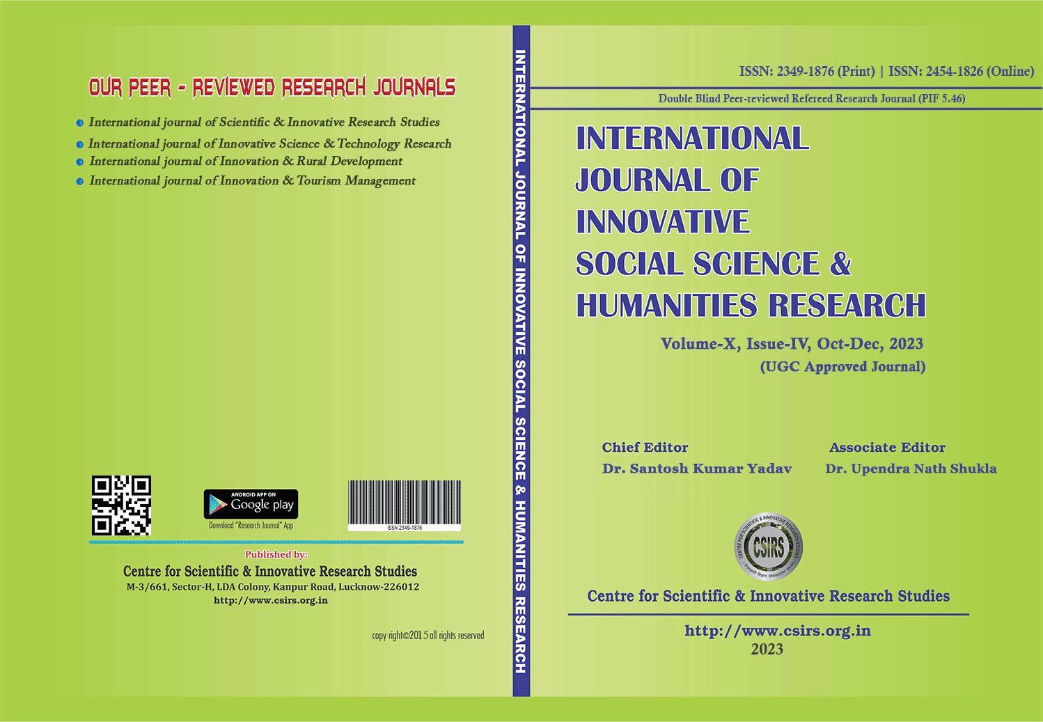 International Journal of Innovative Scientific and Innovative Research Studies