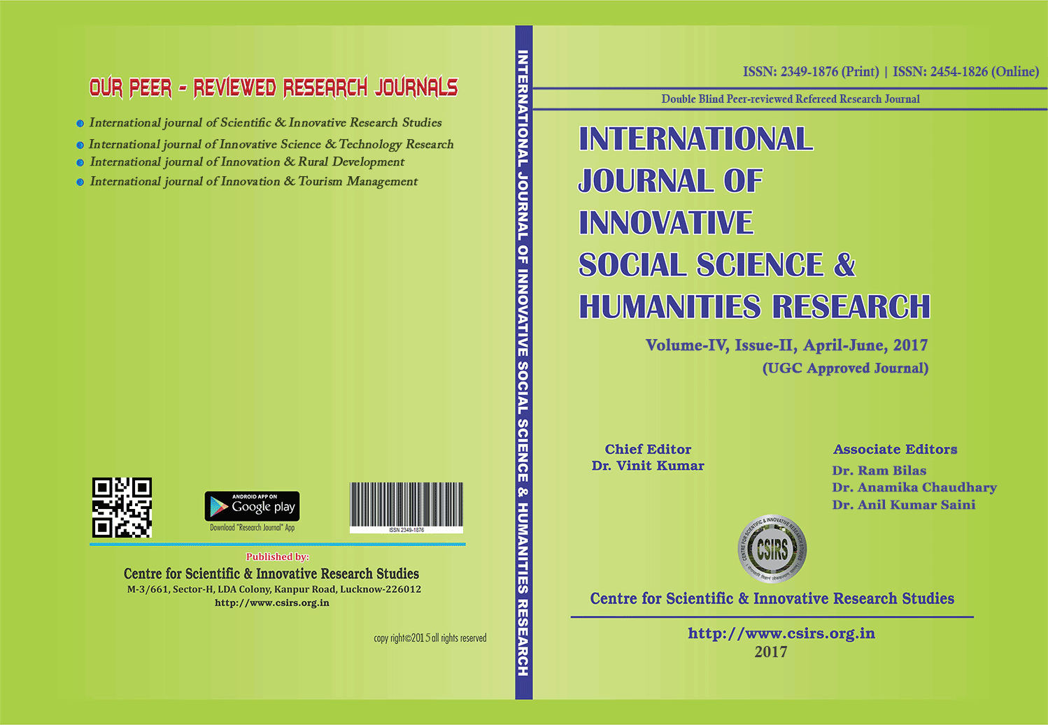 International Journal of Innovative Scientific and Innovative Research Studies