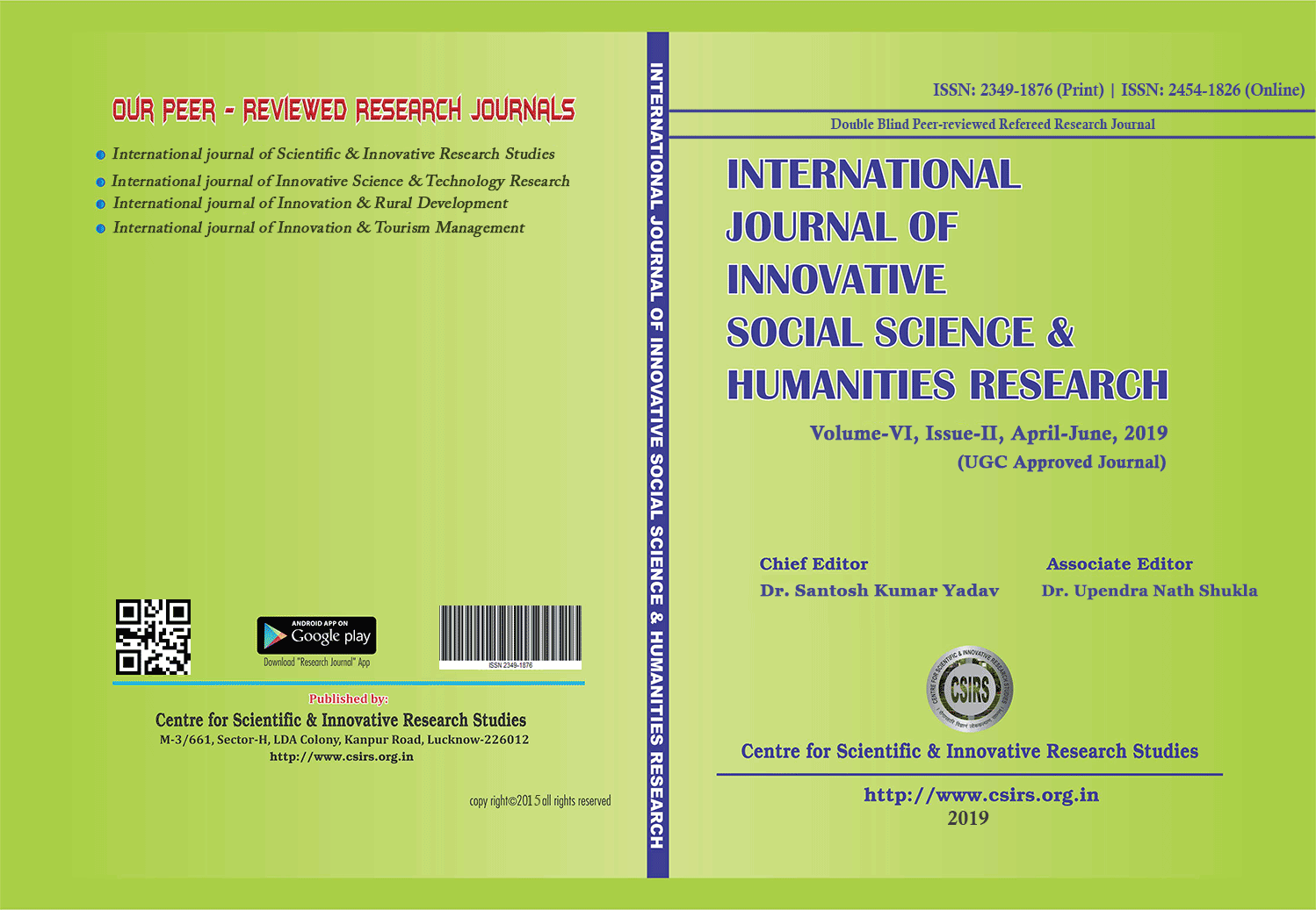 International Journal of Innovative Scientific and Innovative Research Studies